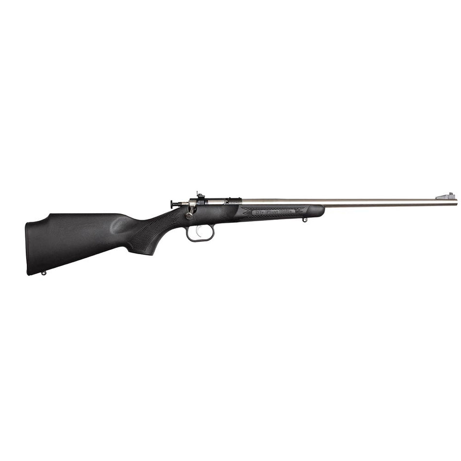 Crickett KSA2295 Youth 22 WMR 1rd 16.12" Blued Barrel & Receiver, Fixed Front/Adjustable Rear Peep Sights, Black Synthetic Stock w/11.5" LOP, Rebounding Firing Pin Safety