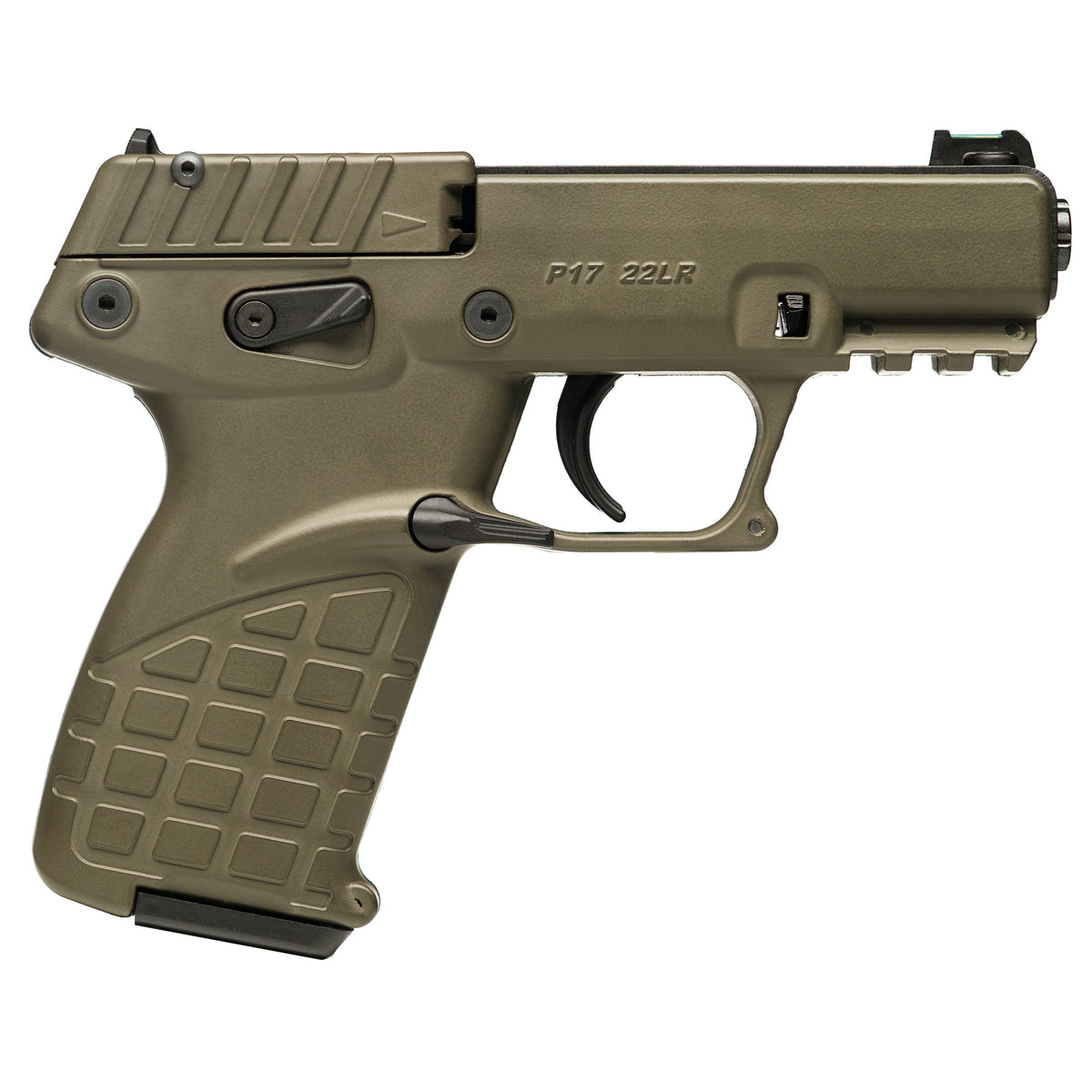 P17 22LR 10+1 BLK/GRN TB BLACK SLIDE/BLACK FRAME