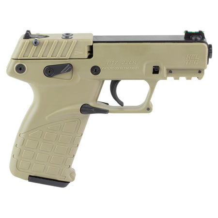 P17 22LR 10+1 BLK/TAN TB BLACK SLIDE/BLACK FRAME