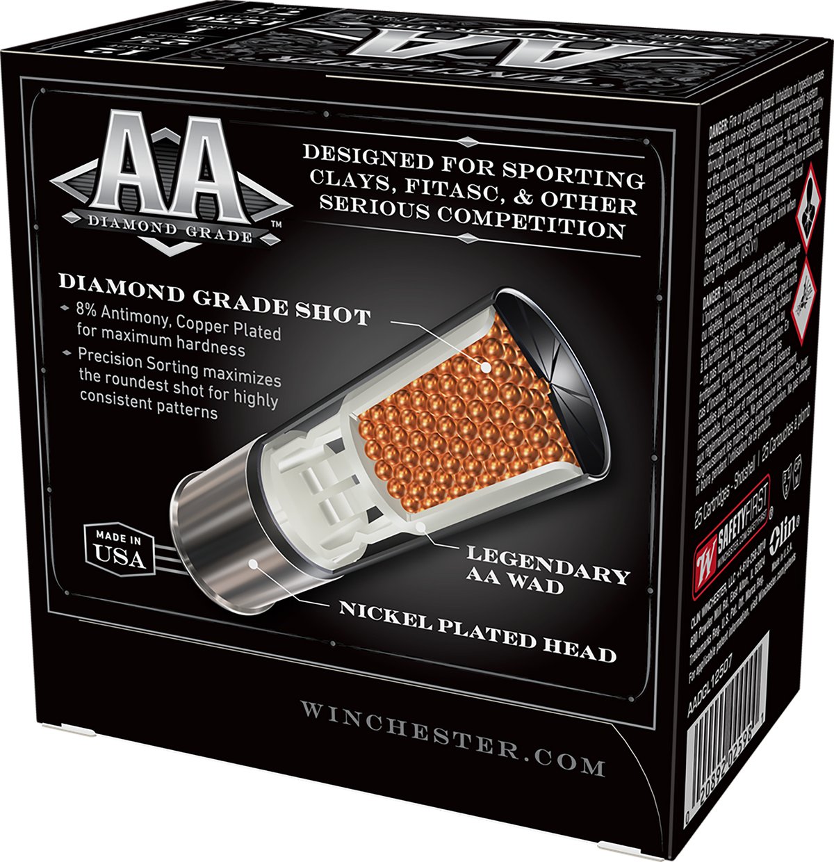 Winchester AADGL12507 AA Diamond Grade 12 Gauge 2-3/4 1oz #7.5 1250 fps