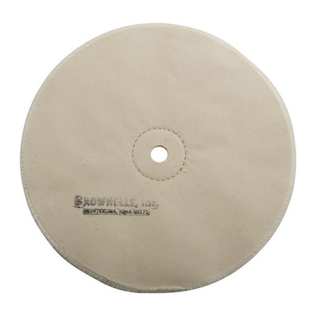 MUSLIN POLISHING WHEEL, LOOSE, 8" X 20-PLY, 1/2" ARBOR