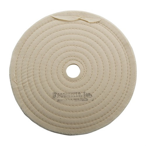MUSLIN POLISH WHEEL, STITCHED, 8" X 3/8" THICK, 7/8" ARBOR