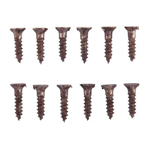 4X1/2" STEEL FLAT HEAD WOOD SCREWS BLUED 12 PACK