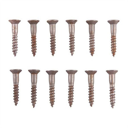 4X5/8" STEEL FLAT HEAD WOOD SCREWS BLUED 12 PACK