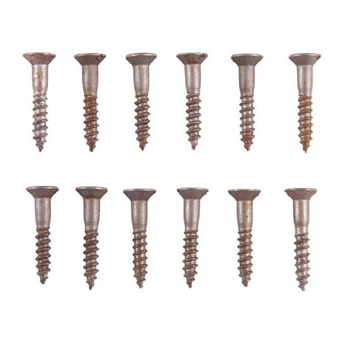 4X5/8" STEEL FLAT HEAD WOOD SCREWS BLUED 12 PACK
