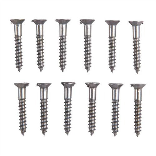 4X3/4" STEEL FLAT HEAD WOOD SCREWS BLUED 12 PACK