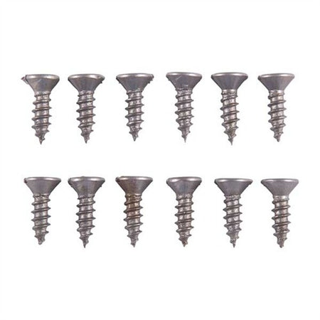6X1/2" STEEL FLAT HEAD WOOD SCREWS BLUED 12 PACK
