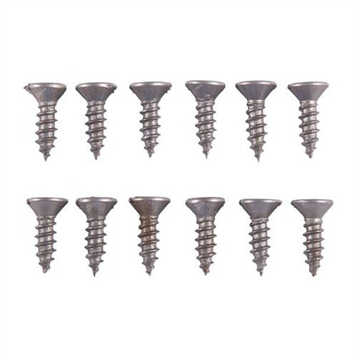 6X1/2" STEEL FLAT HEAD WOOD SCREWS BLUED 12 PACK