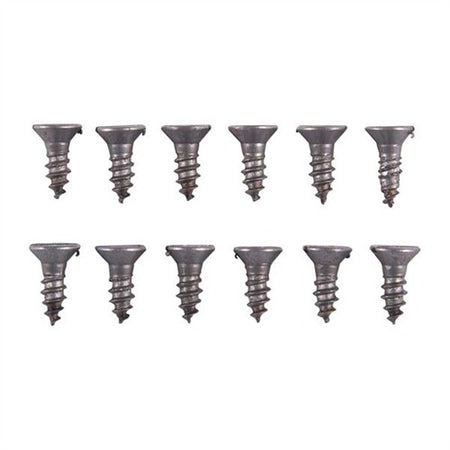 8X1/2" STEEL FLAT HEAD WOOD SCREWS BLUED 12 PACK