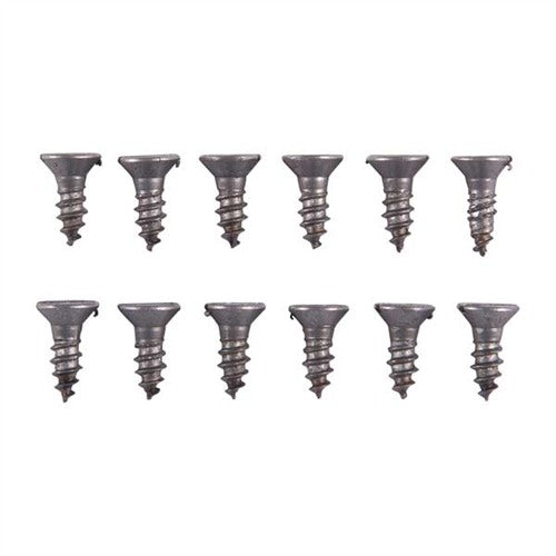 8X1/2" STEEL FLAT HEAD WOOD SCREWS BLUED 12 PACK