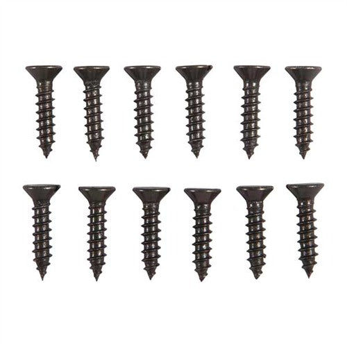 8X3/4" STEEL FLAT HEAD WOOD SCREWS BLUED 12 PACK