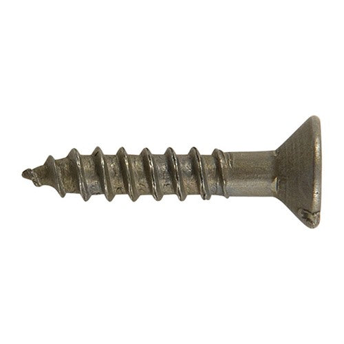 8X7/8" STEEL FLAT HEAD WOOD SCREWS BLUED 12 PACK