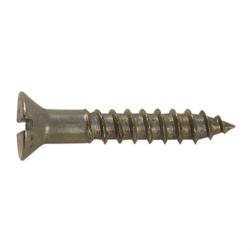 8X1" STEEL FLAT HEAD WOOD SCREWS BLUED 12 PACK