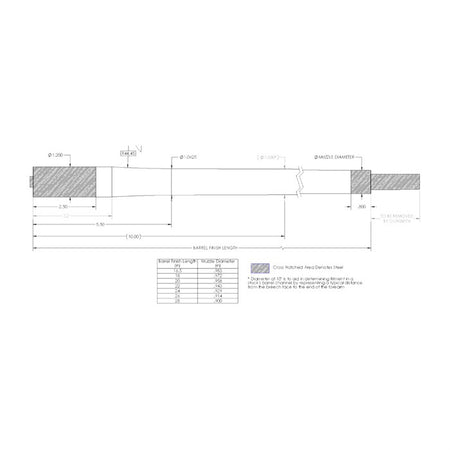 264 Cal Carbon Fiber Bolt-Action Rifle Barrel