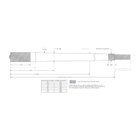 264 Cal Carbon Fiber Bolt-Action Rifle Barrel