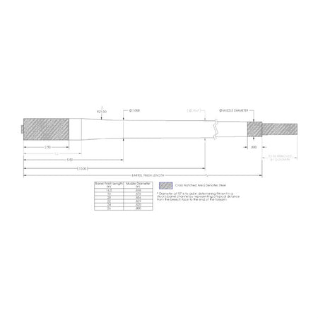 30 Cal Carbon Fiber Bolt-Action Rifle Barrel