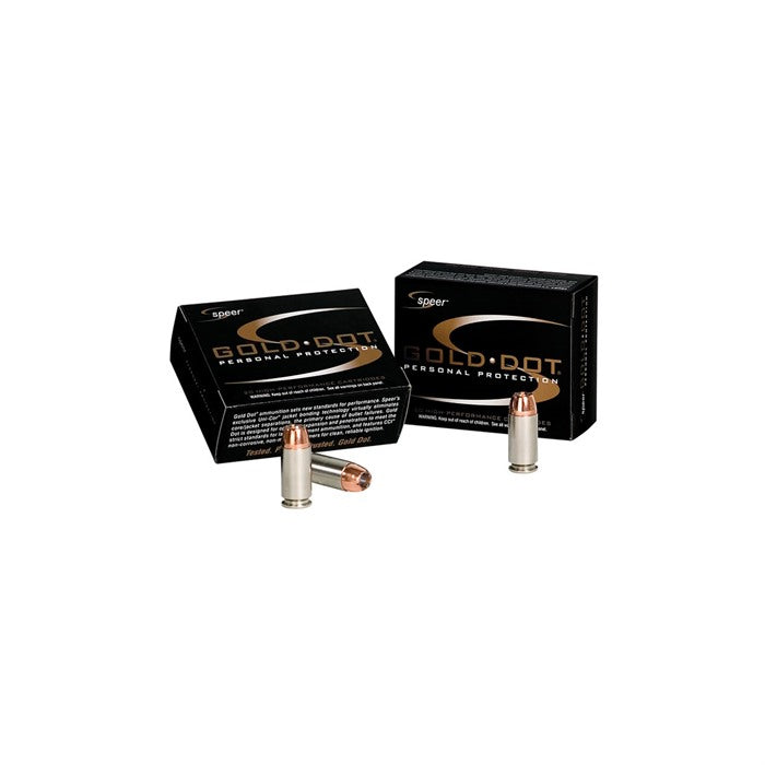 Speer Gold Dot +P Personal Protection 9mm Luger / Parabellum 124 grain Jacketed Hollow Point ammunition