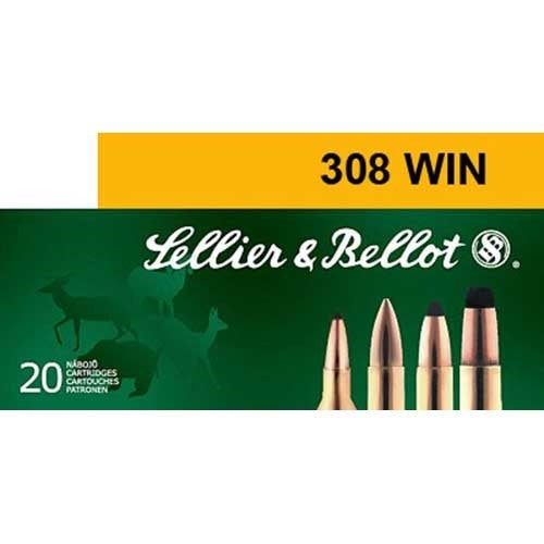 Sellier and Bellot Match .308 Win / 7.62x51mm 168 grain Hollow Point Boat Tail ammunition