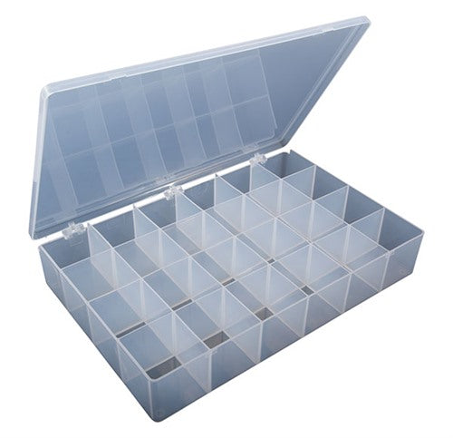 STORAGE BIN, 24 COMPARTMENT, 12-7/8"X8-5/8"X2-1/4", 1 PACK