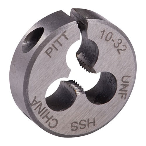 ROUND WIRE GAUGE CARBON DIE 13/16" DIAMETER 10-32 THREAD