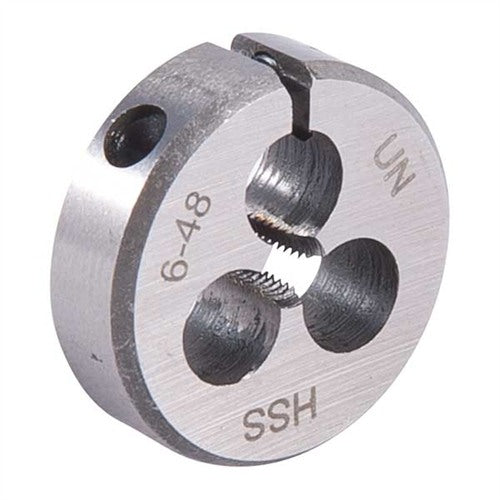ROUND WIRE GAUGE CARBON DIE 13/16" DIAMETER 6-48 THREAD
