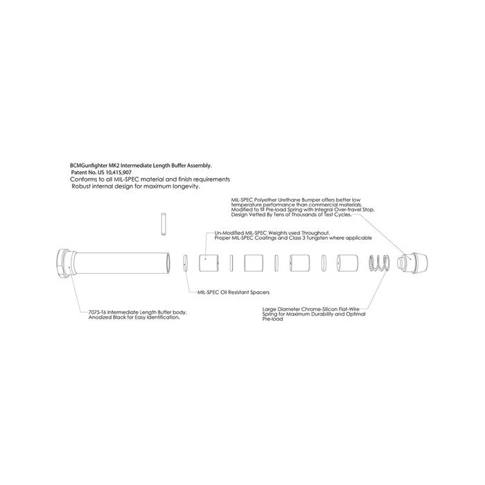 MK 2 MOD 1 Gun Buffer Component – UPC 812526023063