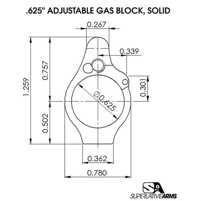 AR-15 Aftermarket Solid Adjustable Gas Block