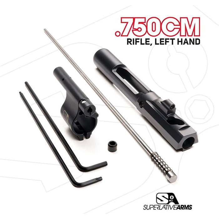 Left Hand AR-15 .750" Block Adjustable Piston System with Clamp