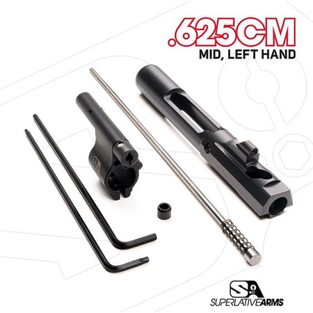 Left Hand AR-15 0.625" Clamp Block Adjustable Piston System