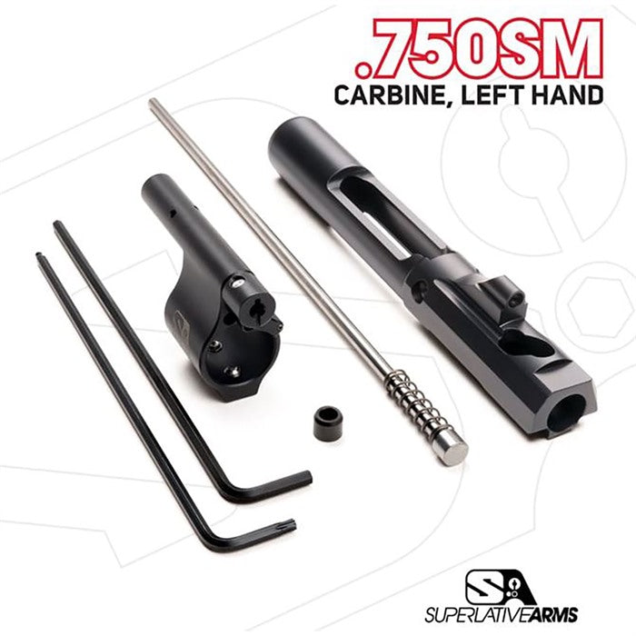 Left Hand AR-15 Adjustable Piston System with .750" Gas Block
