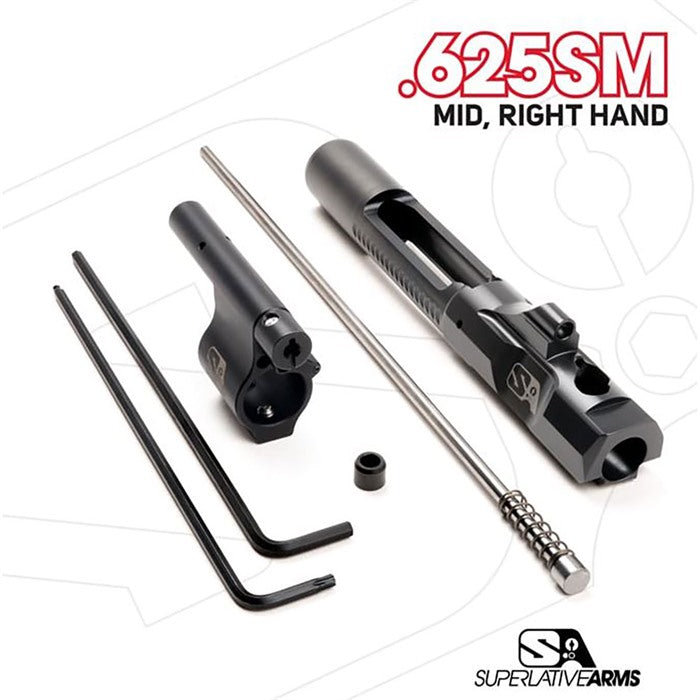Right Hand AR-15 Adjustable Piston System with .625" Gas Block