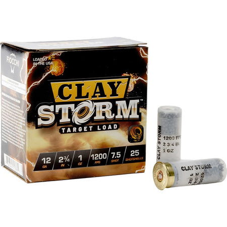 CLAY STORM 12 GAUGE 2-3/4" 1-1/8OZ #7.5 SHOT 1200 FPS 25/BOX