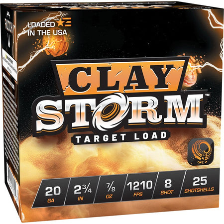 CLAY STORM 20 GAUGE 2-3/4" 7/8OZ #8 SHOT 1210 FPS 25/BOX
