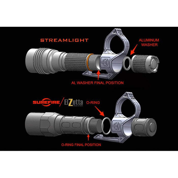 Switchback 2.0 Large Flashlight Mounting Ring with Clip