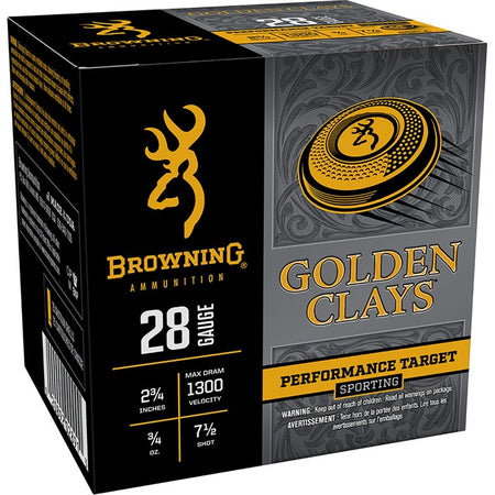 GOLDEN CLAYS 28 GAUGE 2-3/4" 3/ OZ #7.5 SHOT 25/BOX