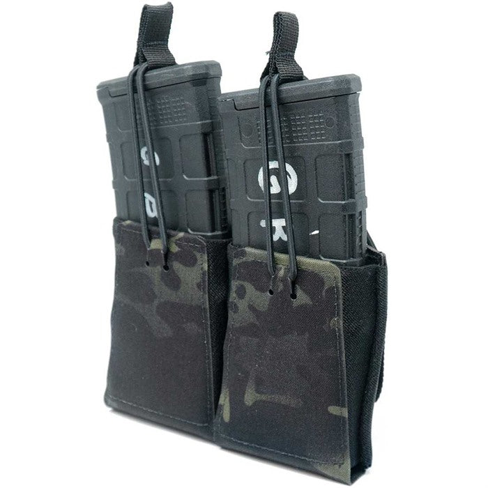 GBRS Group Double Rifle Magazine Carrier Pouch, Coyote Brown, 2-Magazine Capacity, MOLLE/Belt Mount