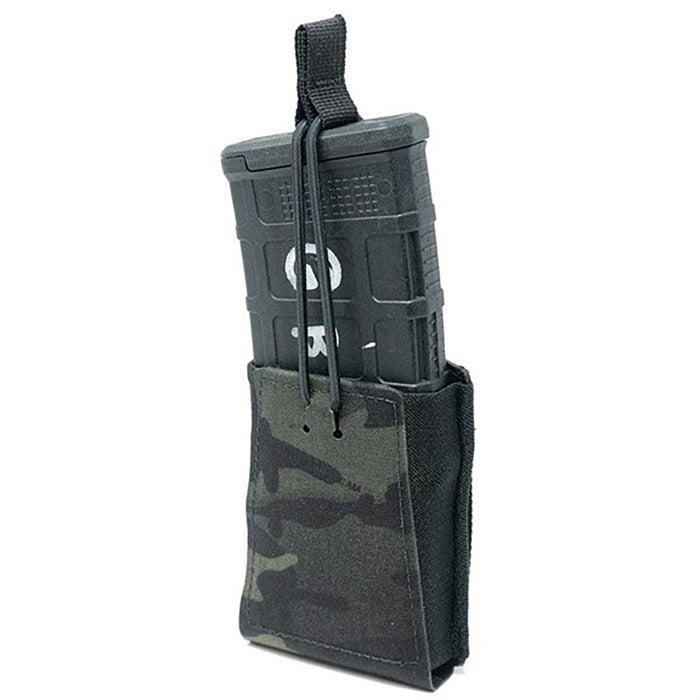 SINGLE RIFLE 7.62MM MAG POUCH W/BNGEE RETENTION MULTICAM BLK