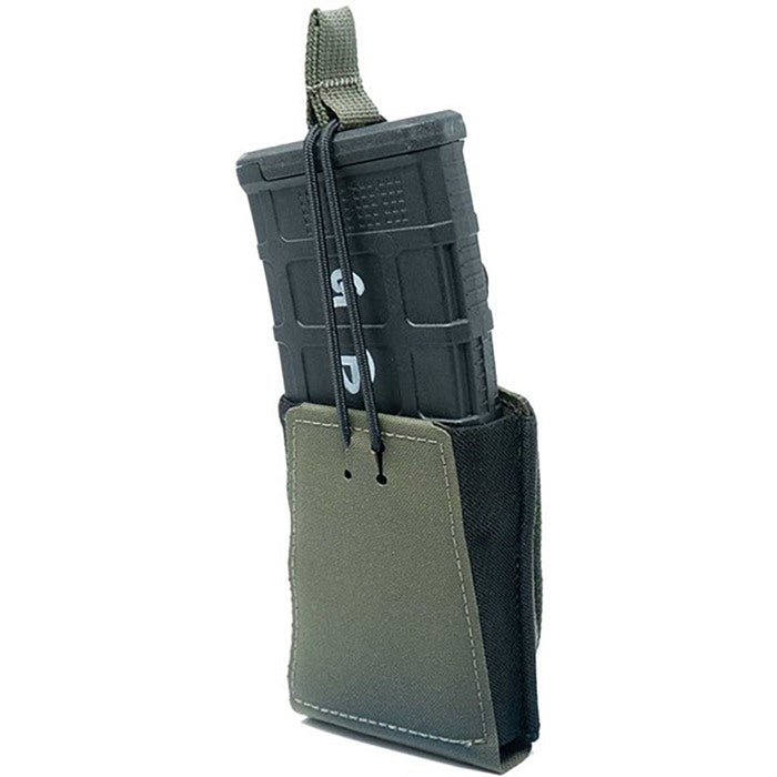 SINGLE RIFLE 7.62MM MAG POUCH W/BUNGEE RETENTION RANGER GRN