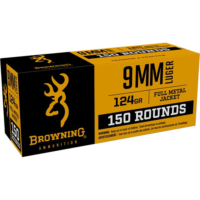 Browning Training & Practice Value pack 9mm Luger / Parabellum 124 grain Full Metal Jacket ammunition