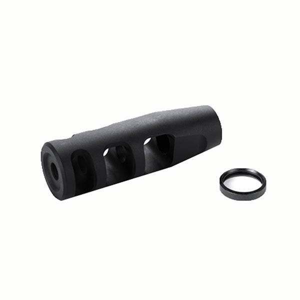 JP 3-Port .750 OD Compensator 1/2-28 Thread Matte Black Oxide