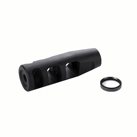 JP 3-Port .750 OD Compensator 1/2-28 Thread Matte Black Oxide