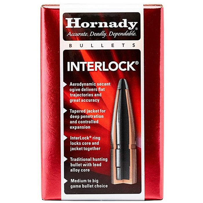 Hornady InterLock 45 Cal .458 350gr Round Nose Component Reloading Bullets 50/Box