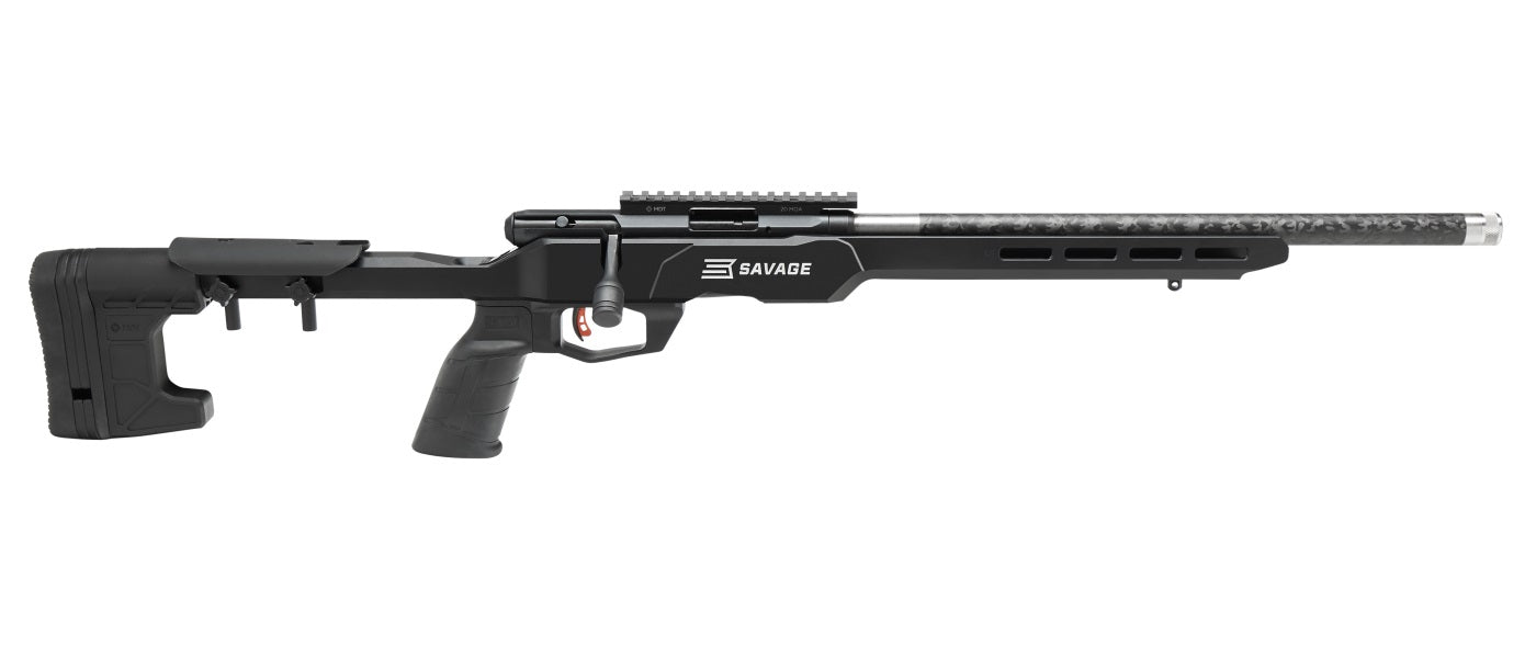 Savage Arms 70856 B Series Precision Lite Full Size 17 HMR 10+1 18" Carbon Fiber Heavy Barrel, Matte Black Picatinny Rail Carbon Steel Receiver, M-LOK Handguard, Black MDT Chassis Aluminum Stock, Blac