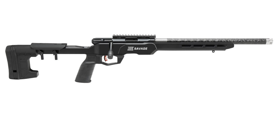 Savage Arms 70856 B Series Precision Lite Full Size 17 HMR 10+1 18" Carbon Fiber Heavy Barrel, Matte Black Picatinny Rail Carbon Steel Receiver, M-LOK Handguard, Black MDT Chassis Aluminum Stock, Blac