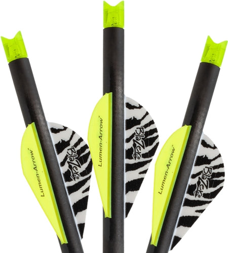 Lumenok 20-Inch Carbon Crossbow Bolt with Green Crescent Lighted Nock 3PK