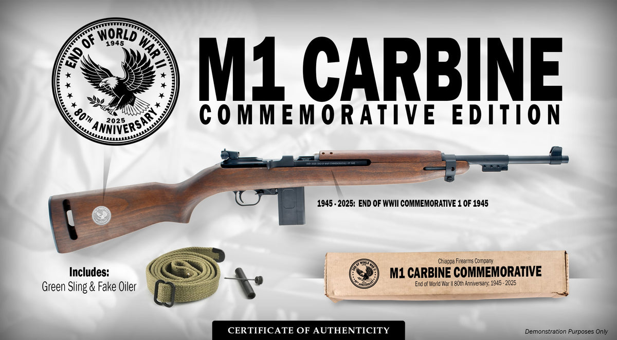 Chiappa Firearms 500279 M1-22 Commemorative Edition 22 LR 10+1 18" Blued Barrel, Fixed Walnut Stock