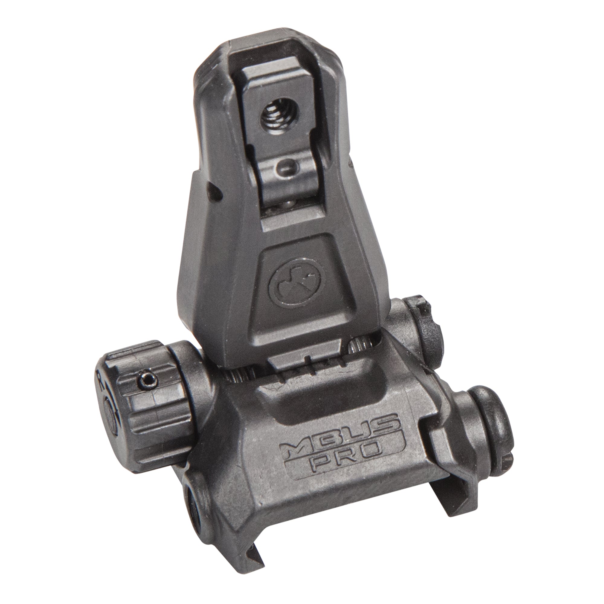 Magpul Industries, MBUS PRO Rear Sight, Fits Picatinny, Flip Up, Steel, Black