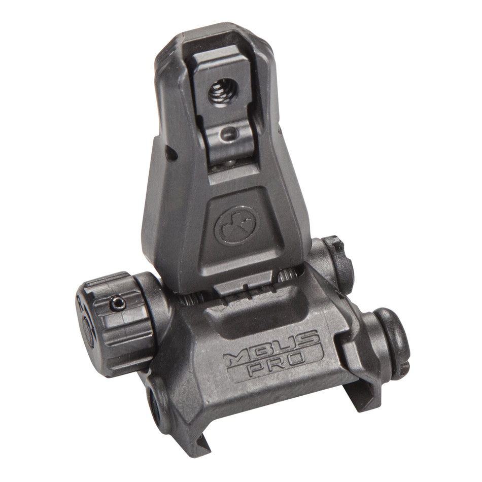 Magpul Industries, MBUS PRO Rear Sight, Fits Picatinny, Flip Up, Steel, Black