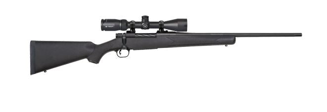 Mossberg 28001 Patriot 6.5 Creedmoor Caliber with 5+1 Capacity, 22" Fluted Barrel, Matte Blued Metal Finish & Black Synthetic Stock Right Hand (Full Size) Includes Vortex Crossfire II 3-9x40mm Scope