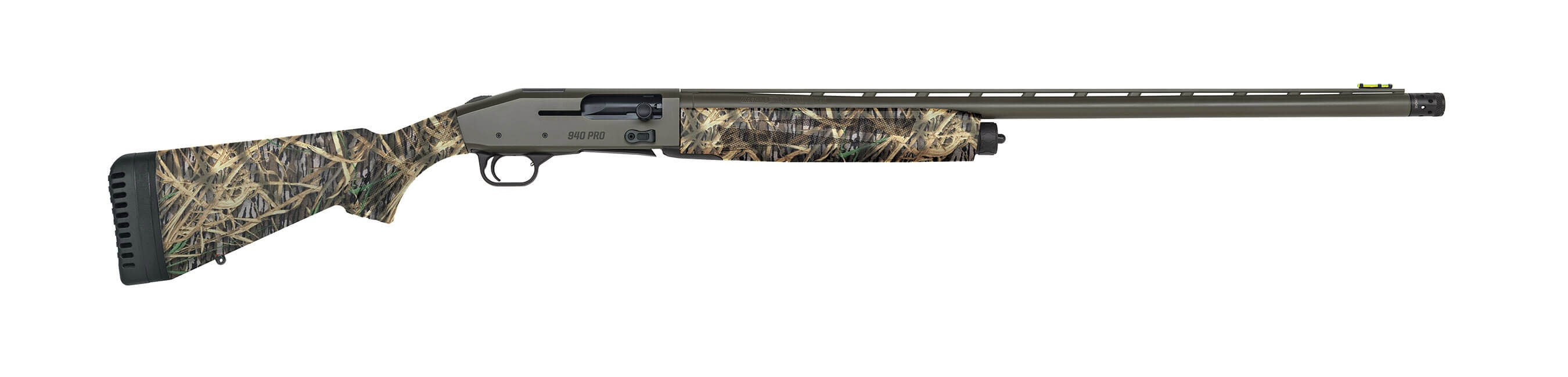 Mossberg 940 Pro Waterfowl 12 Gauge 3" 4+1 28", Patriot Brown Barrel/Optic Cut Rec, Mossy Oak Vintage Shadowgrass Synthetic Furniture, Self-Draining Stock with Adj. Shims, HiViz Fiber Optic Sight, Ext. Chokes